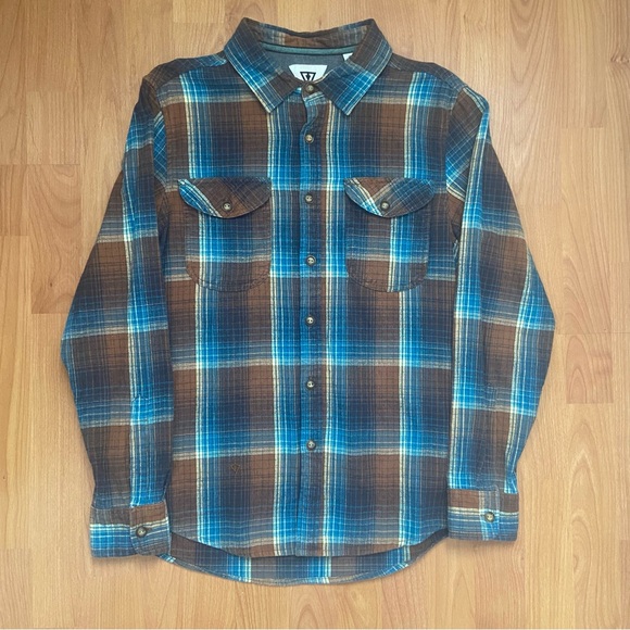 Vissla Men’s Plaid Button Up Shirt Size Small